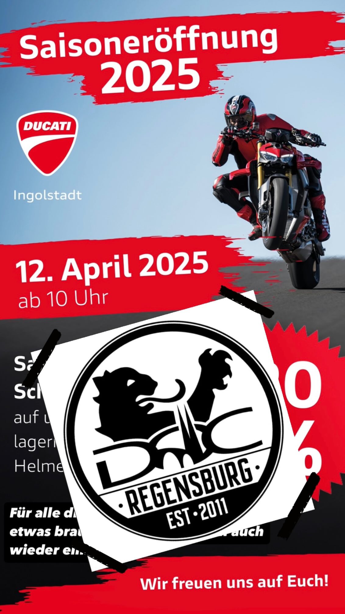 Mit Sonnenschein rein in die Saison 2025 😎☀️ 
🤝 @ducati_ingolstadt 

#docregensburg #ducatiingolstadt #ducati #summervibes☀️ #ducatilife #ducatilove #ducatisti